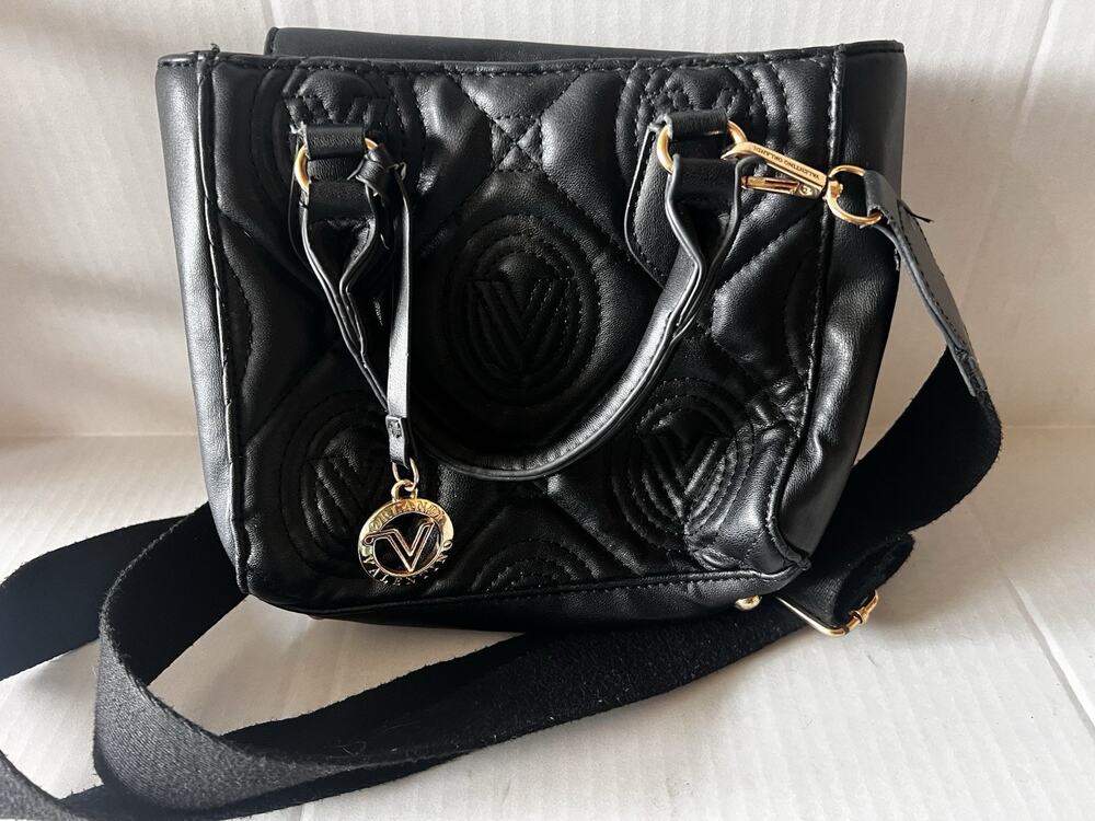 VALENTINO ORLANDI ITALY Black Quilted CROSSBODY SHOULDER BAG Minibag